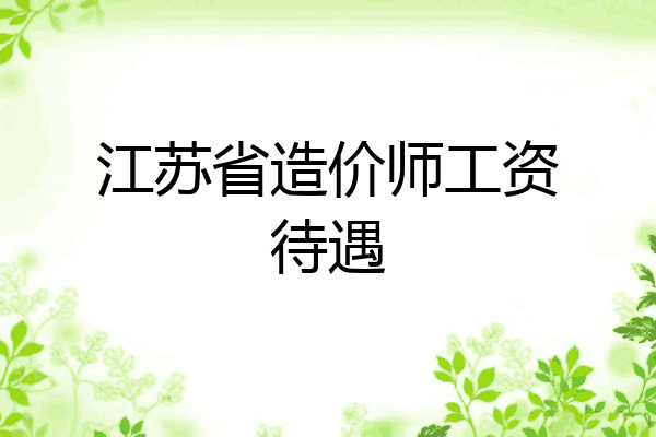 江苏省造价师工资待遇