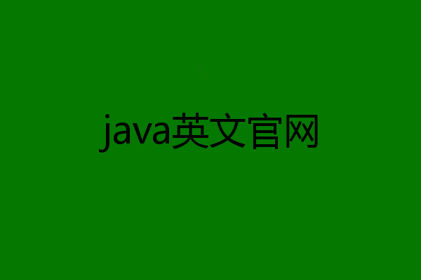 java英文官网