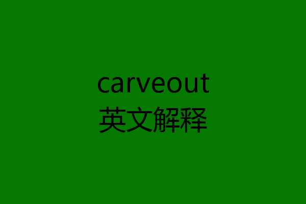 carveout英文解释