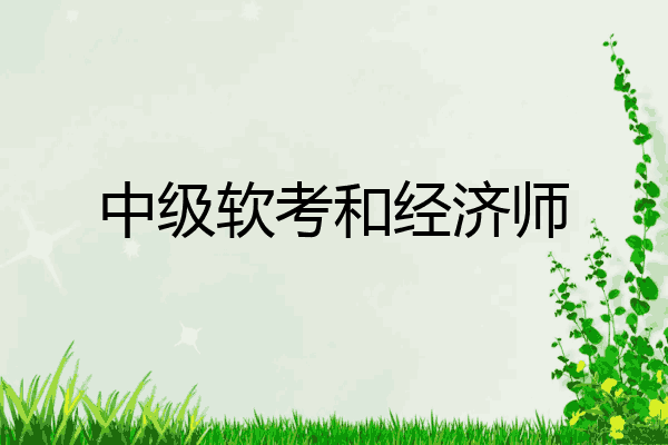 中级软考和经济师