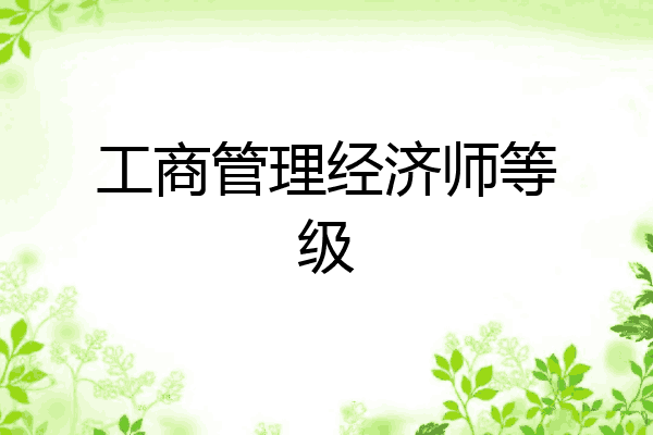 工商管理经济师等级