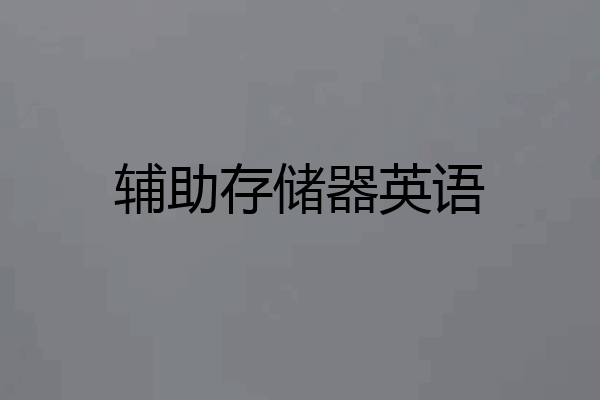 辅助存储器英语