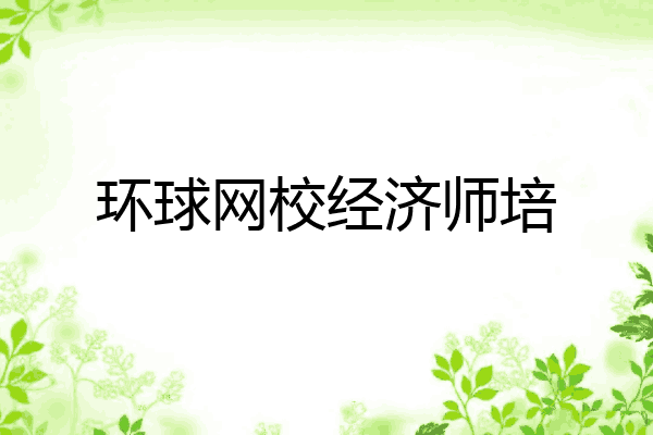 环球网校经济师培