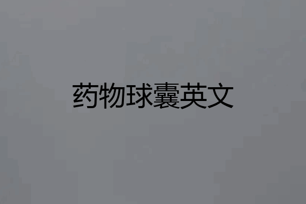 药物球囊英文