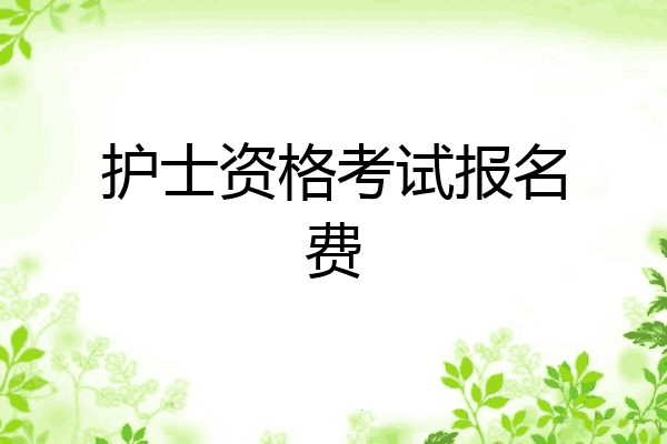 护士资格考试报名费