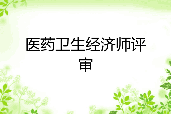 医药卫生经济师评审