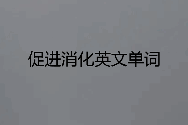促进消化英文单词