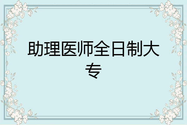 助理医师全日制大专