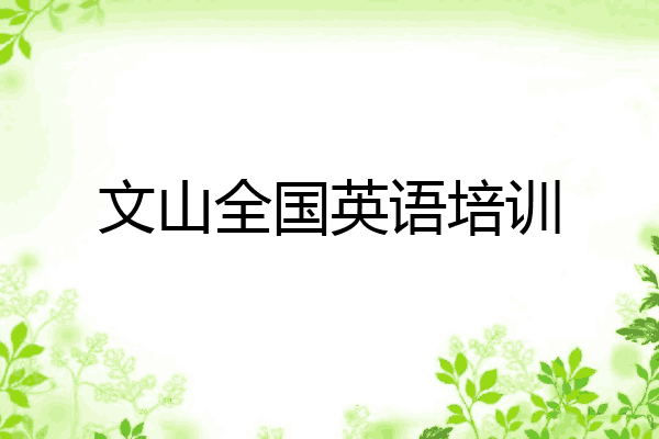 文山全国英语培训