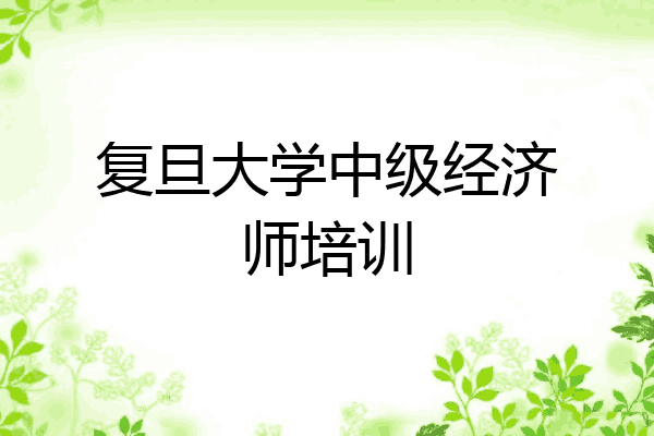 复旦大学中级经济师培训