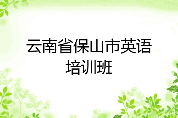 云南省保山市英语培训班