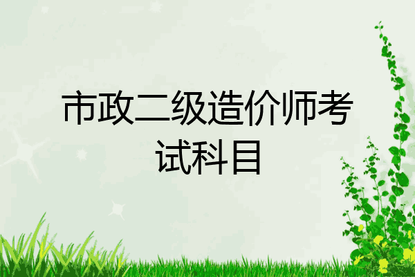 市政二级造价师考试科目