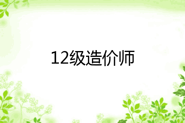 12级造价师