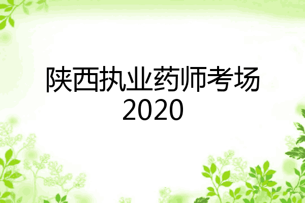陕西执业药师考场2020