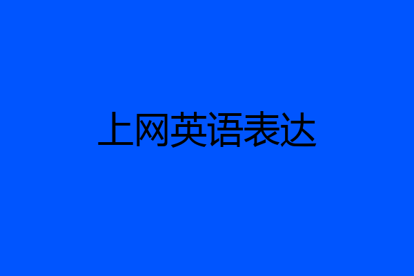 上网英语表达