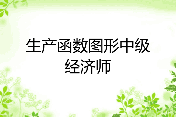 生产函数图形中级经济师