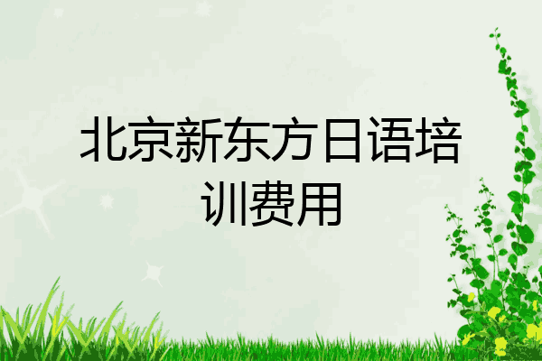 北京新东方日语培训费用