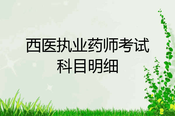西医执业药师考试科目明细