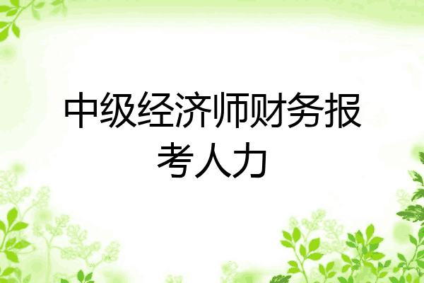 中级经济师财务报考人力