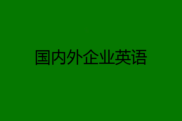 国内外企业英语