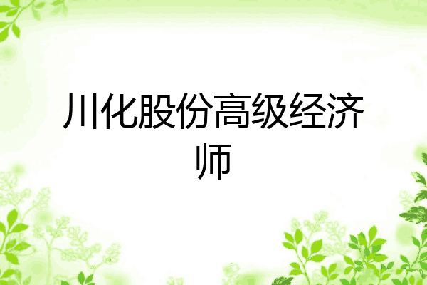 川化股份高级经济师