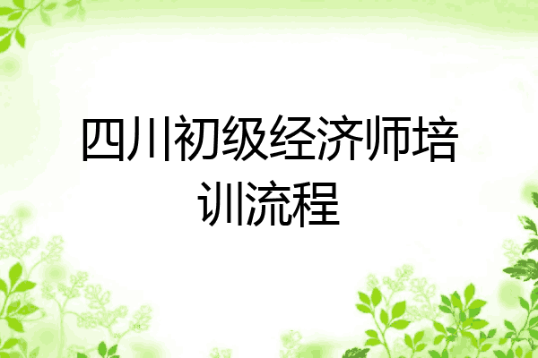 四川初级经济师培训流程