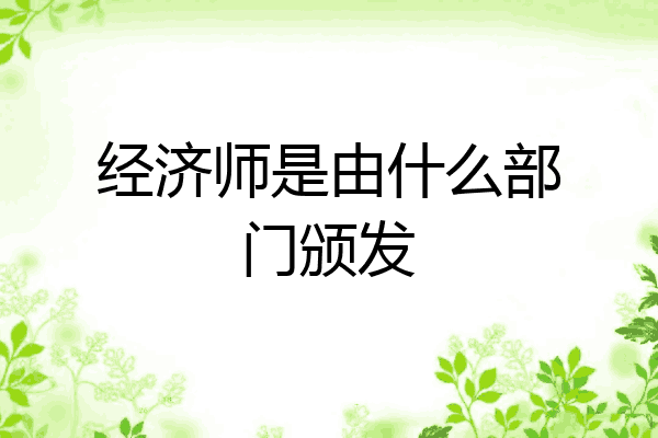 经济师是由什么部门颁发