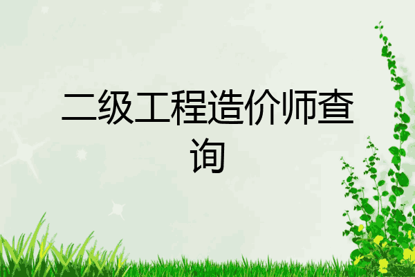 二级工程造价师查询