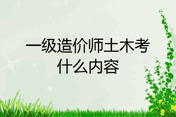 一级造价师土木考什么内容