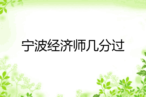 宁波经济师几分过