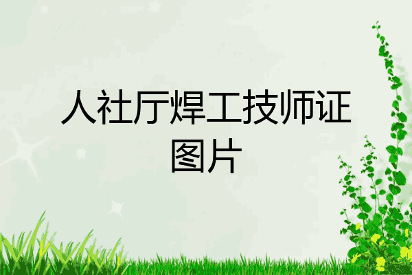 人社厅焊工技师证图片