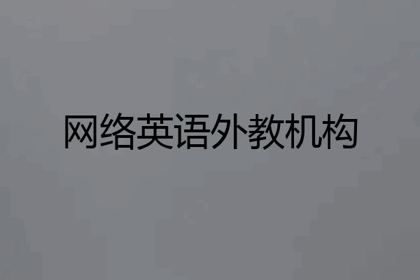 网络英语外教机构