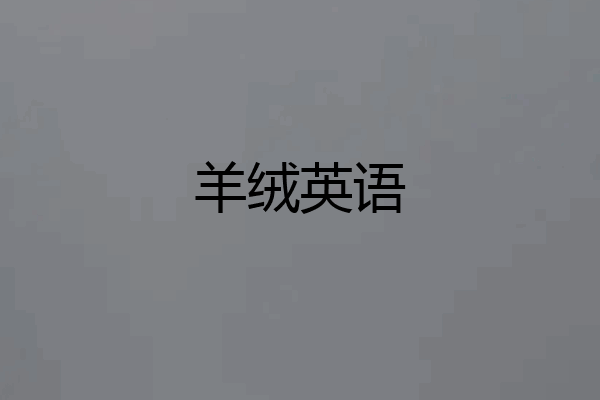 羊绒英语