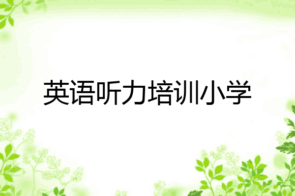 英语听力培训小学