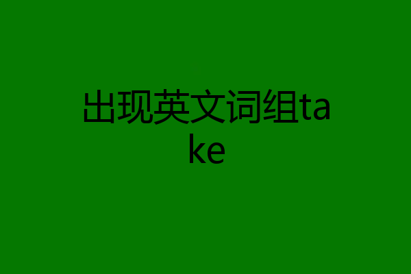 出现英文词组take