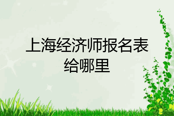 上海经济师报名表给哪里