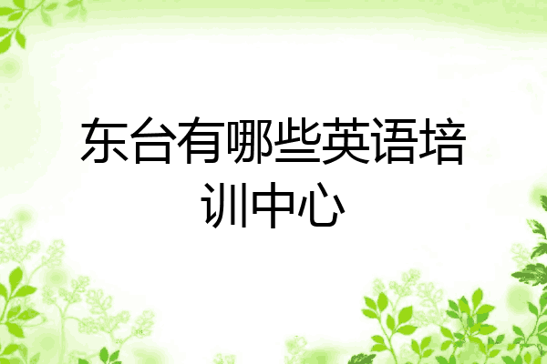 东台有哪些英语培训中心