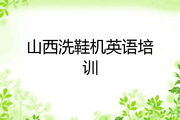 山西洗鞋机英语培训