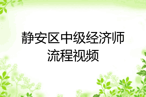 静安区中级经济师流程视频