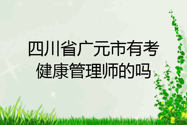 四川省广元市有考健康管理师的吗
