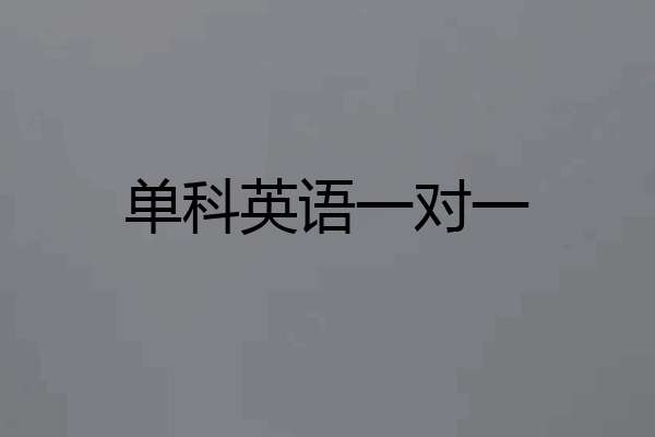 单科英语一对一