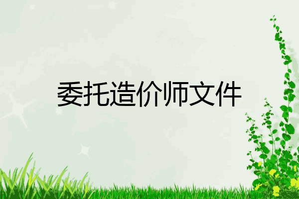 委托造价师文件