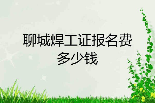 聊城焊工证报名费多少钱