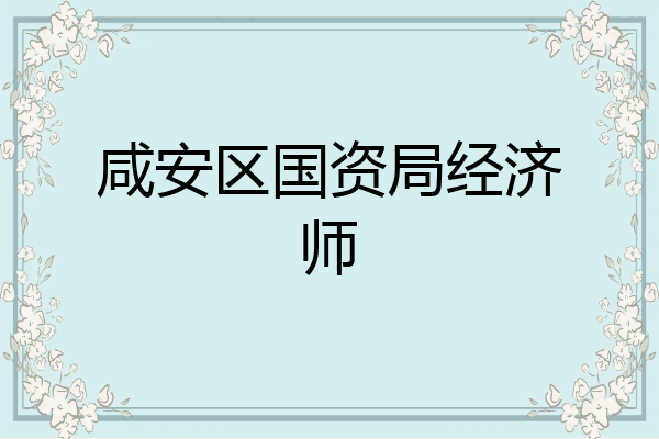 咸安区国资局经济师