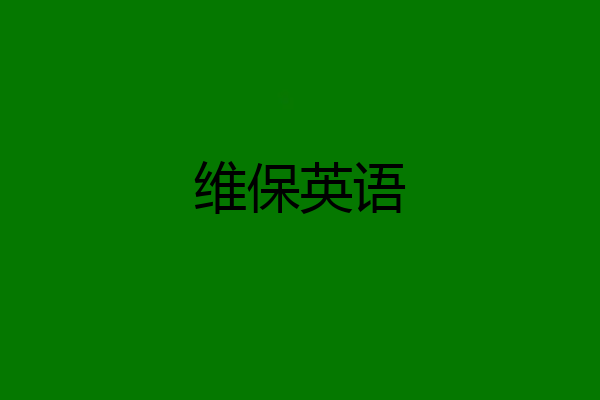 维保英语