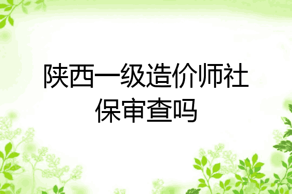 陕西一级造价师社保审查吗
