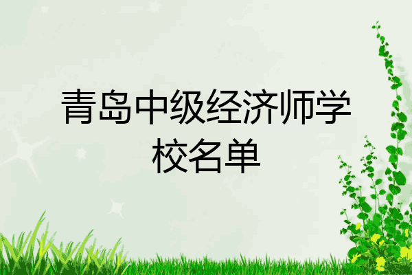 青岛中级经济师学校名单