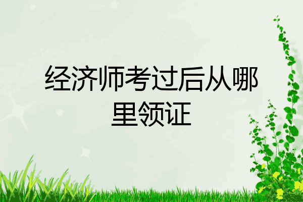 经济师考过后从哪里领证