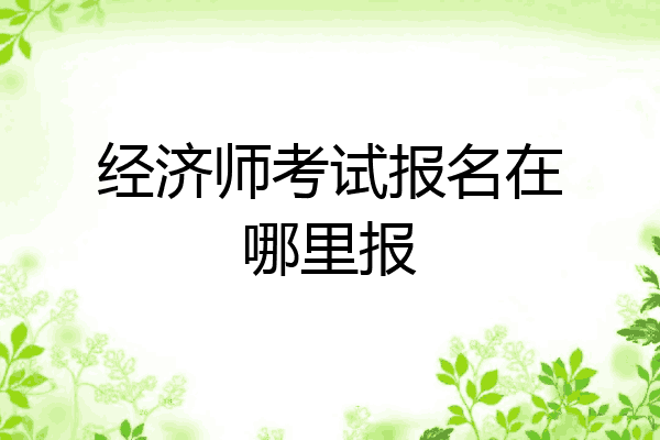 经济师考试报名在哪里报