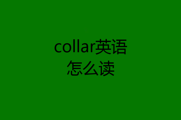 collar英语怎么读